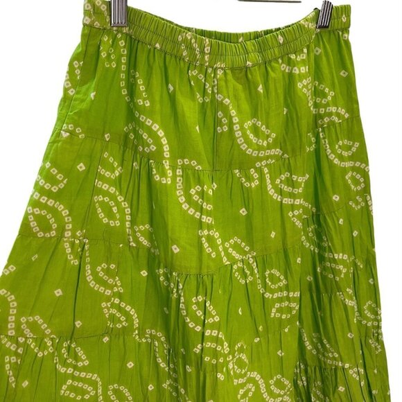 Sacred Threads Maxi Skirt Size OSFM Tiered Festival Boho Granola Girl Beachy - Picture 3 of 8